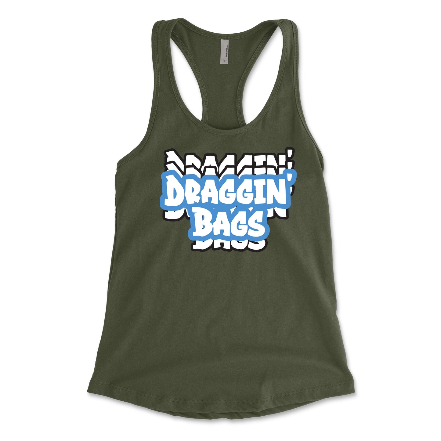 Draggin' Graffiti Blue Women's Racerback