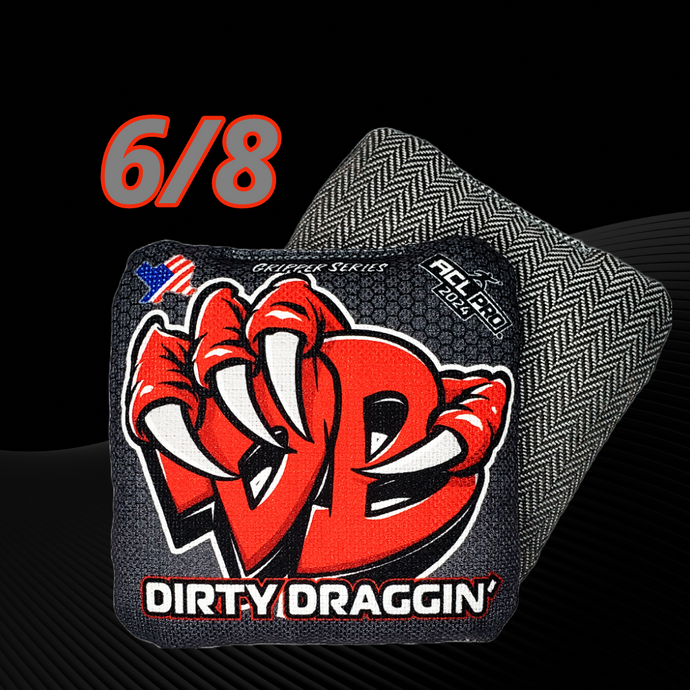 Crimson Carbon  Dirty Draggin'- 2024 ACL Approved Cornhole Bags