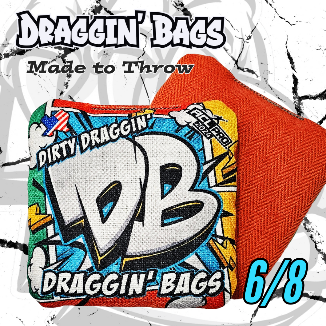 Comic Book- Dirty Draggin'- 2024 ACL Approved Cornhole Bags