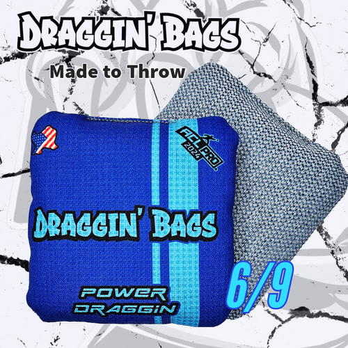 Racing Blue Power Draggin 2024 ACL Approved Cornhole Bags