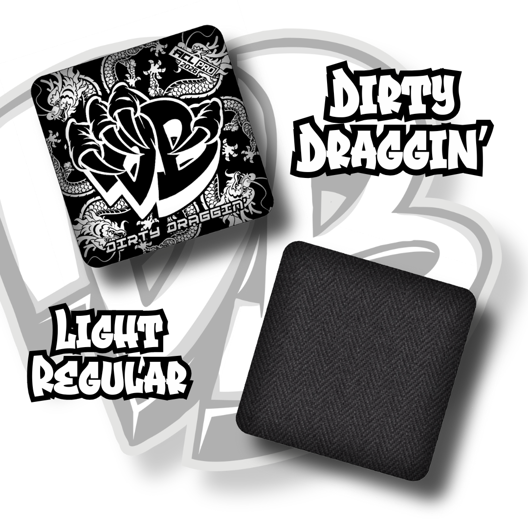 White and Black Dragon Print Dirty Draggin'