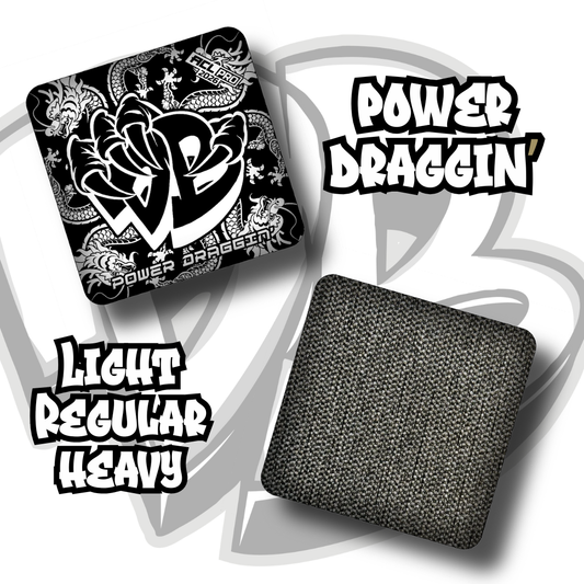 White and Black Dragon Print Power Draggin'